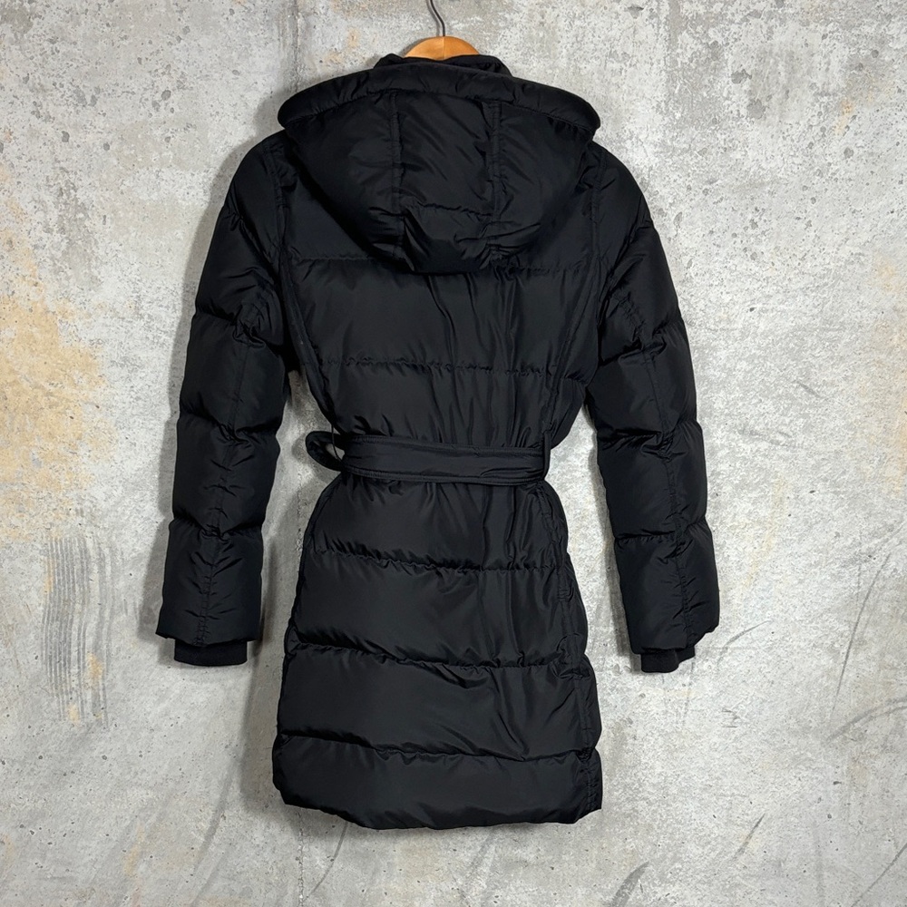 JCREW WINTRESS BELTED DOWN PUFFER PETIT COAT BLACK JACKET b5123 - Picture 3 of 8
